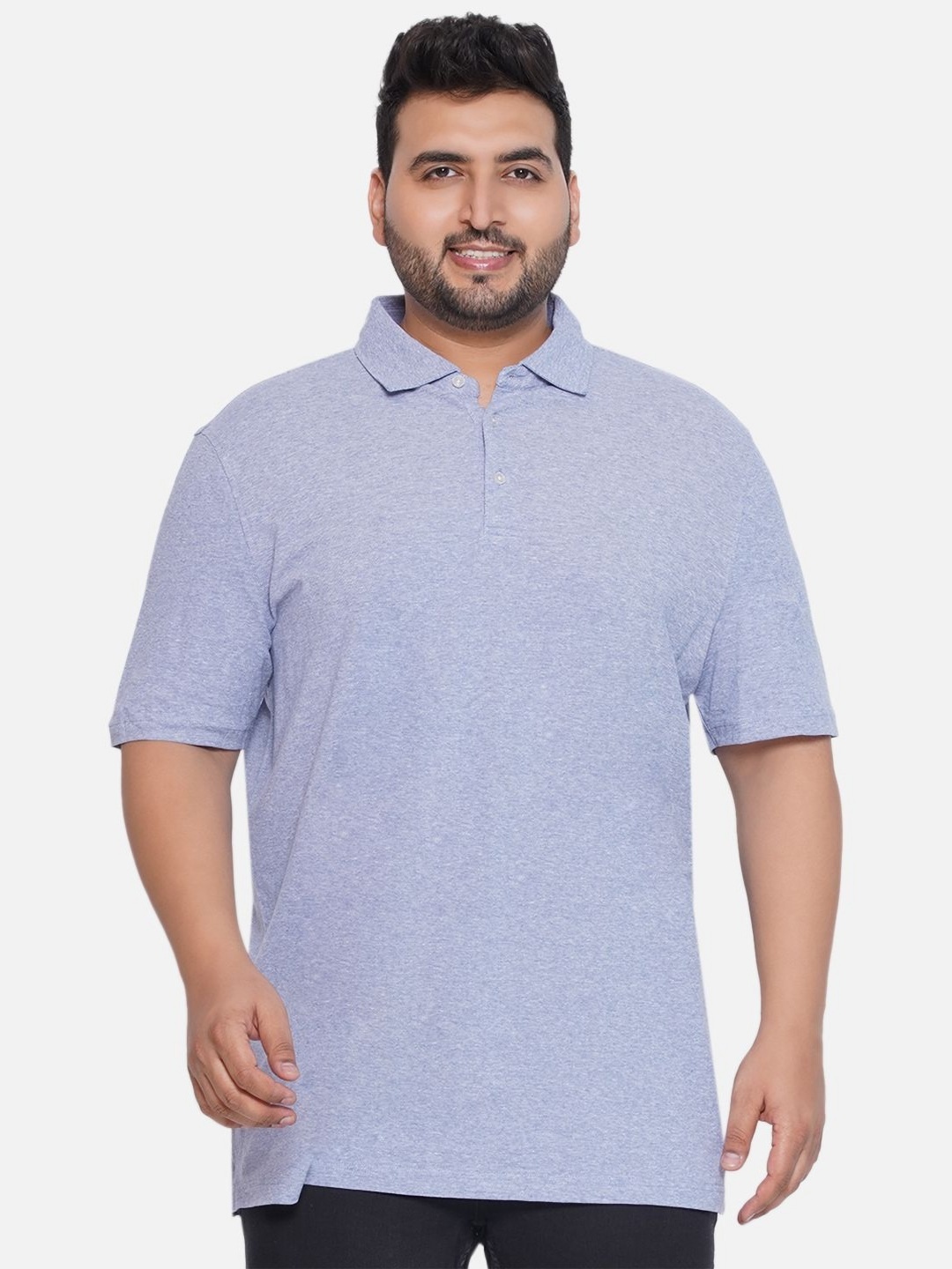 

Santonio Men Solid Polo Collar Cotton T-Shirt, Blue