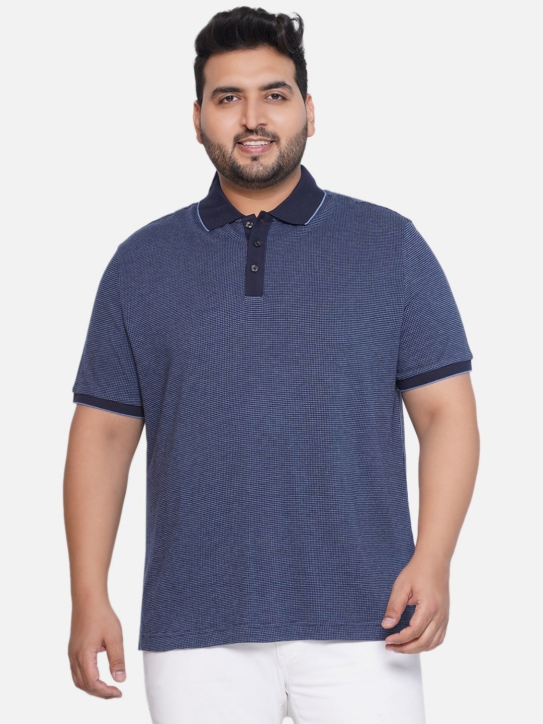 

Santonio Men Plus Size Henley Neck Pockets T-shirt, Blue