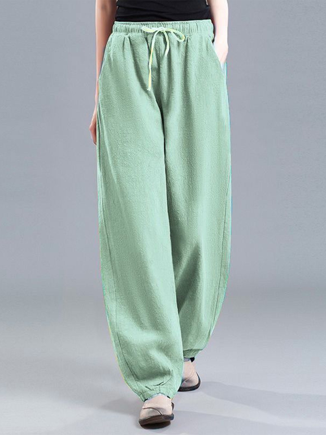 

StyleCast Women Loose Fit Trousers, Green