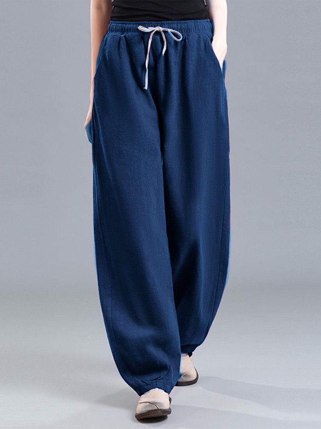 

StyleCast Women Straight Fit Trousers, Navy blue