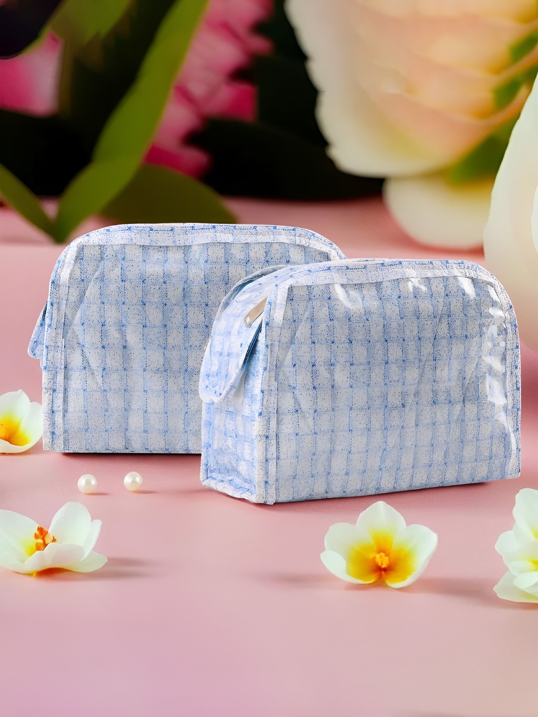 

Kuber Industries Blue 2 Pieces Printed Jewellery Organisers