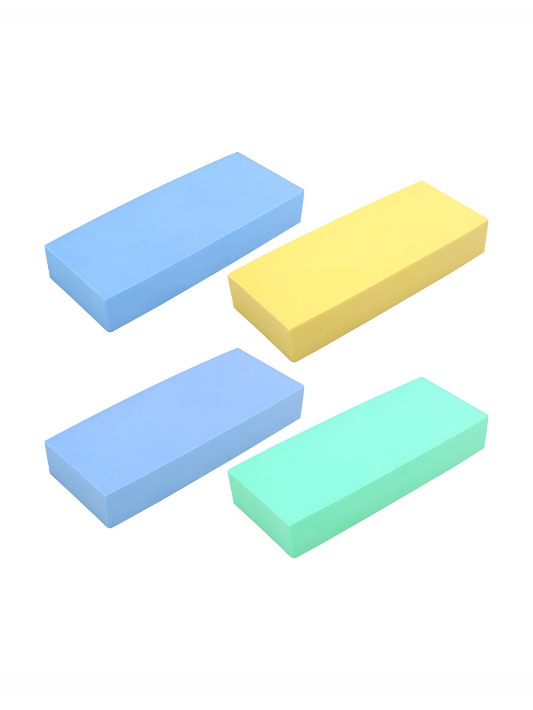 

Kuber Industries 4 Pcs Multicoloured Washing Sponge Block, Blue