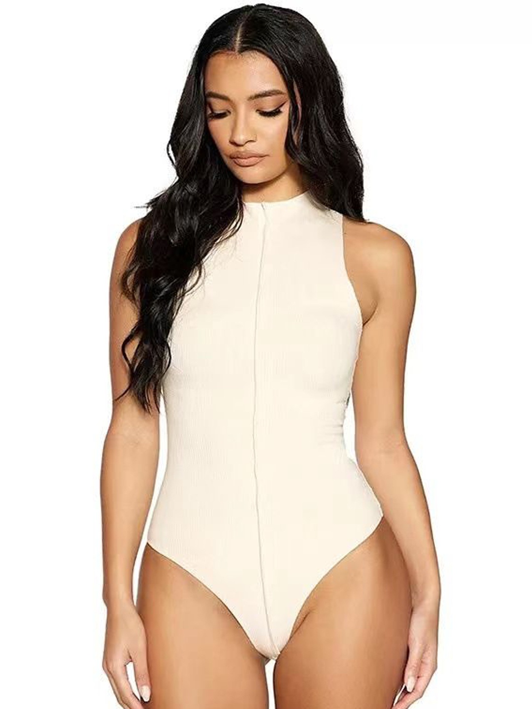 

StyleCast Solid Sleeveless Bodysuit, White