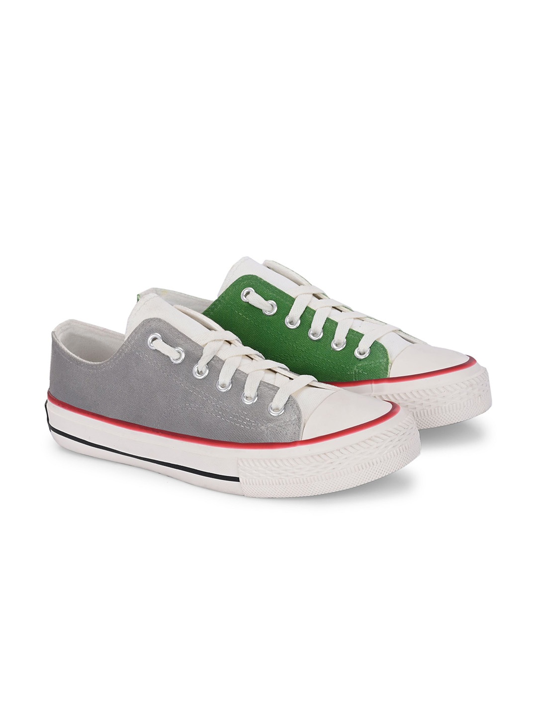 

CROWCIA LONDON Men Colourblocked Round Toe Lace Up Sneakers, Multi