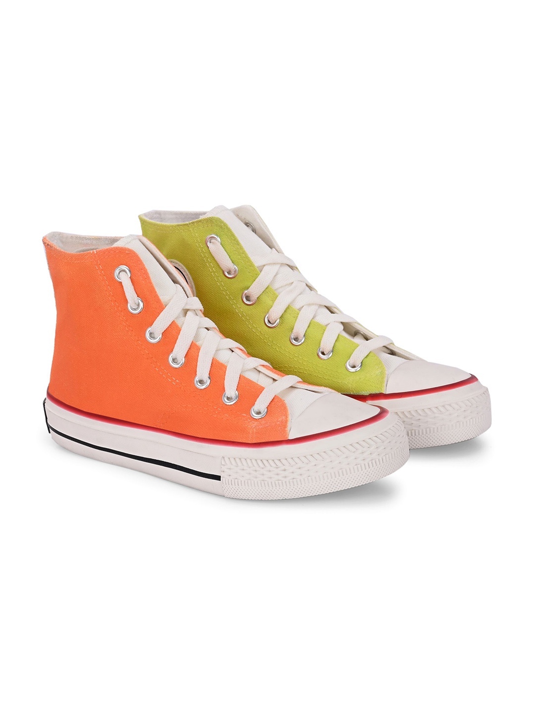 

CROWCIA LONDON Men Colourblocked High-Top Sneakers, Multi