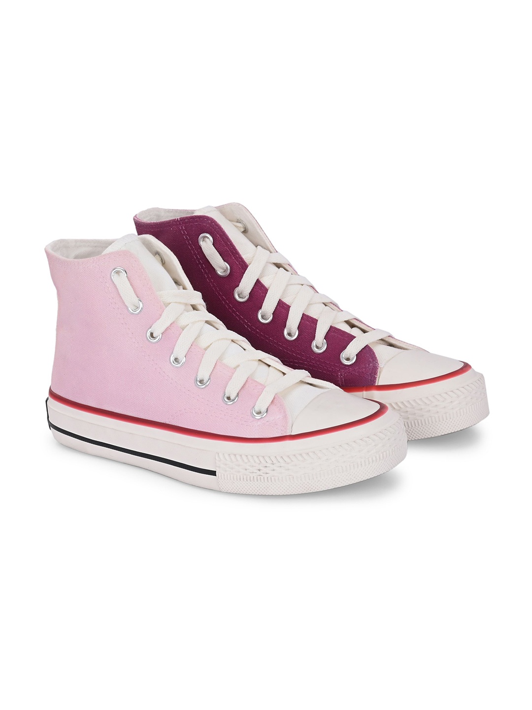 

CROWCIA LONDON Men Colourblocked High-Top Lace Ups Sneakers, Multi