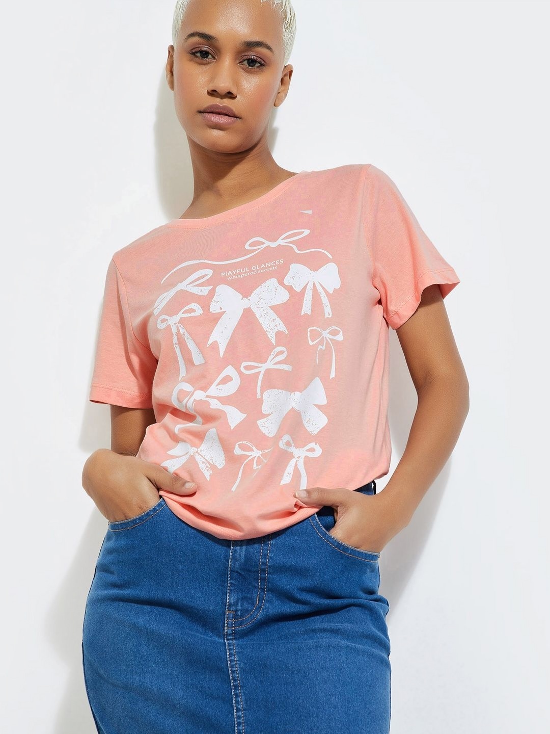 

max URB_N Women Graphic Printed T-shirt, Pink