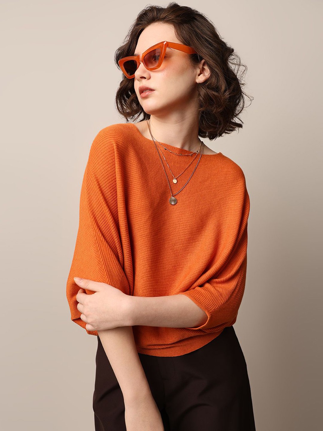 

ONLY Women Solid Pullover Sweatshirts, Orange