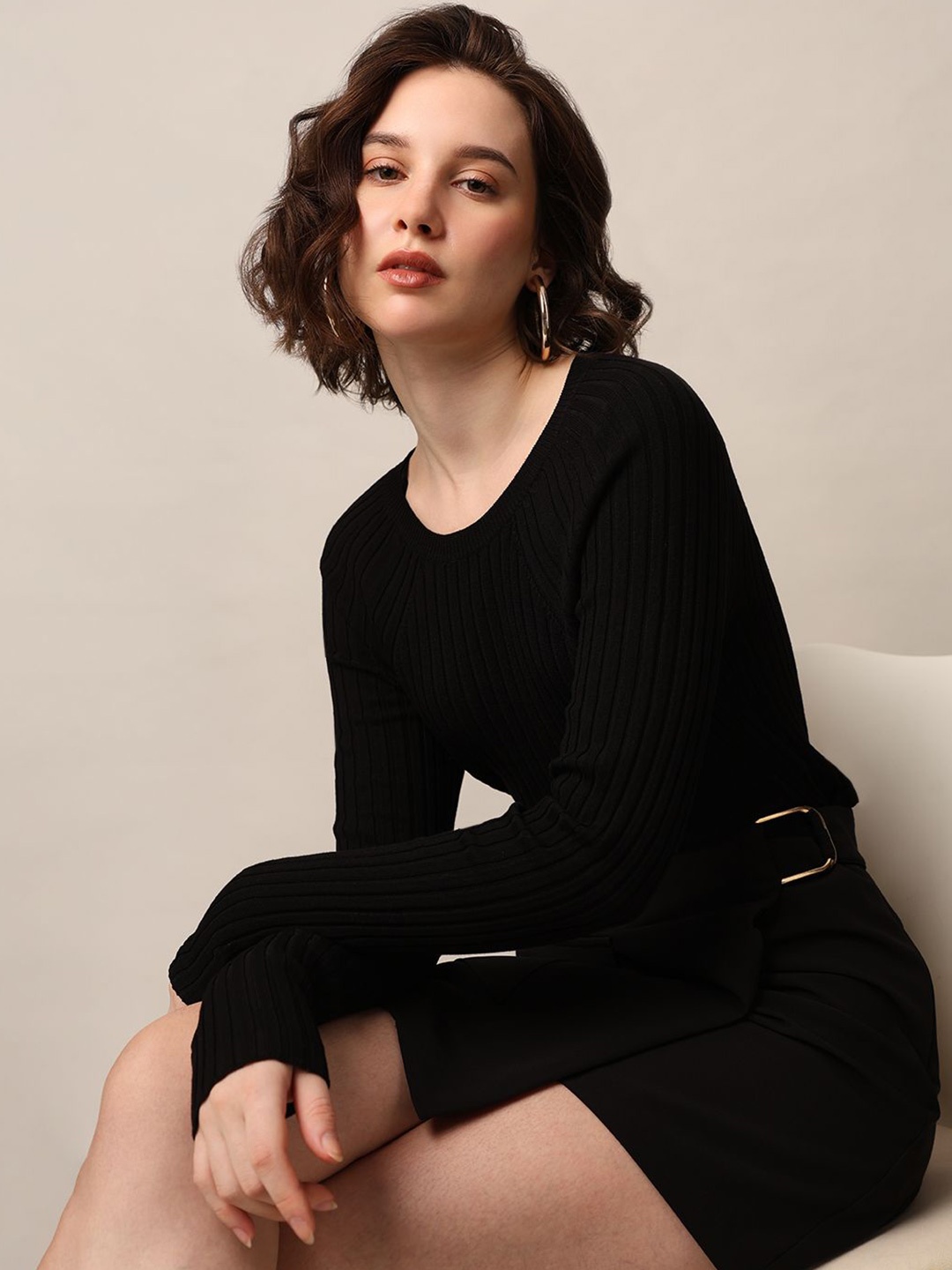 

ONLY Women Ribbed Pullover Sweaters, Black