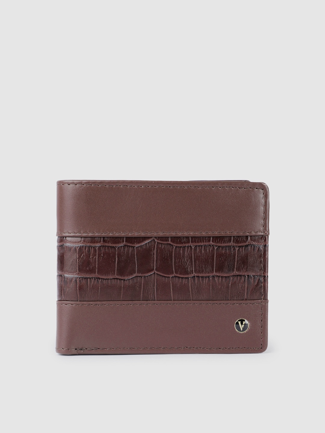 

Van Heusen Men Animal Textured Leather Two Fold Wallet, Brown