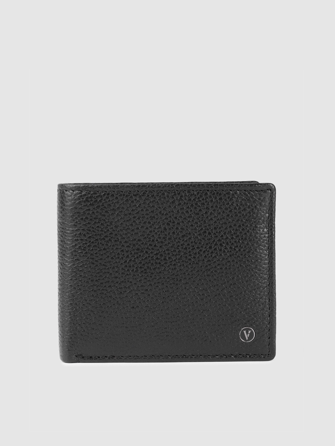 

Van Heusen Men Textured Leather Two Fold Wallet, Black