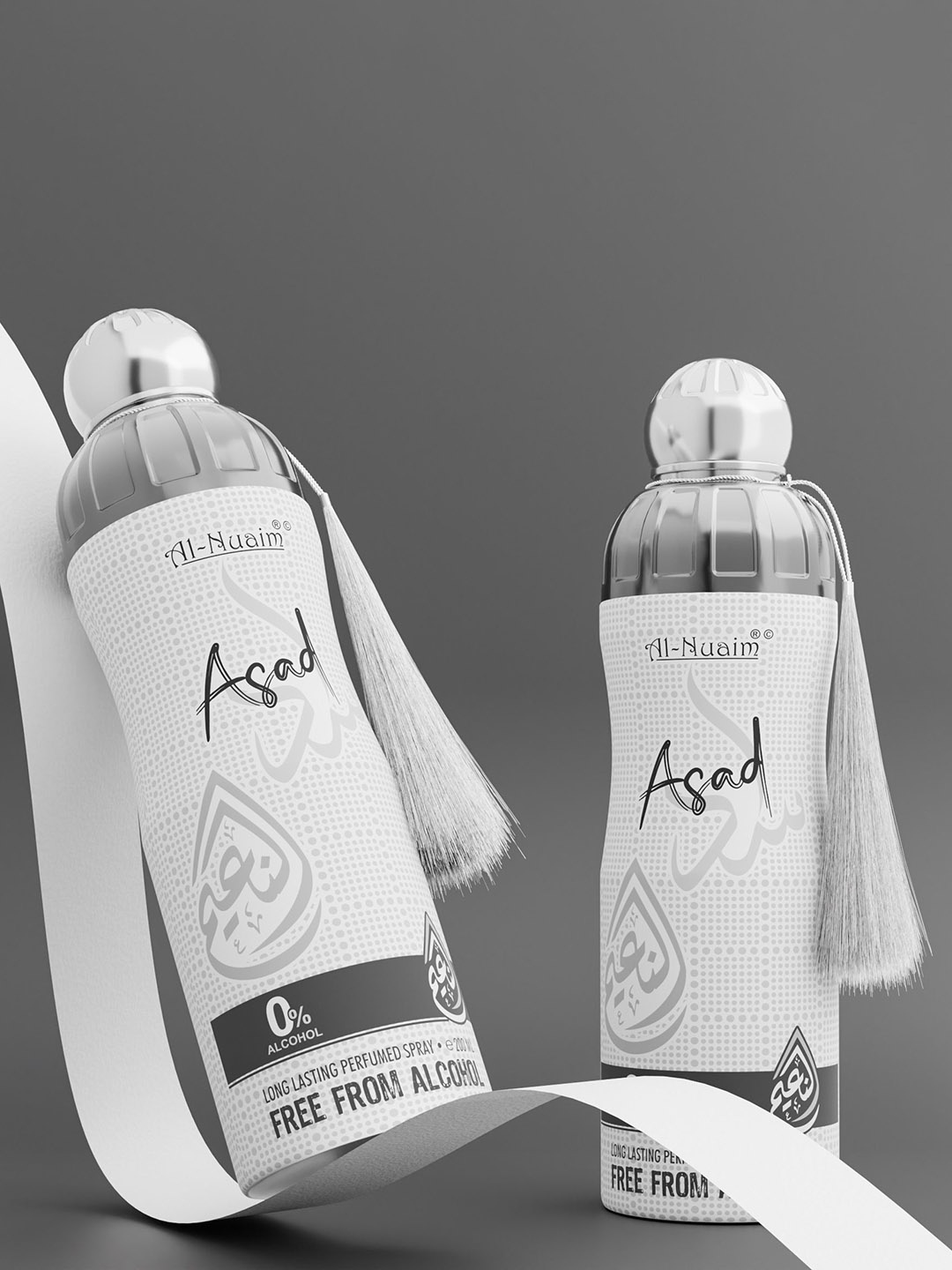 

Al-Nuaim Asad Pack Of 2 Long-lasting Deodorant - 200ml Each, Transparent