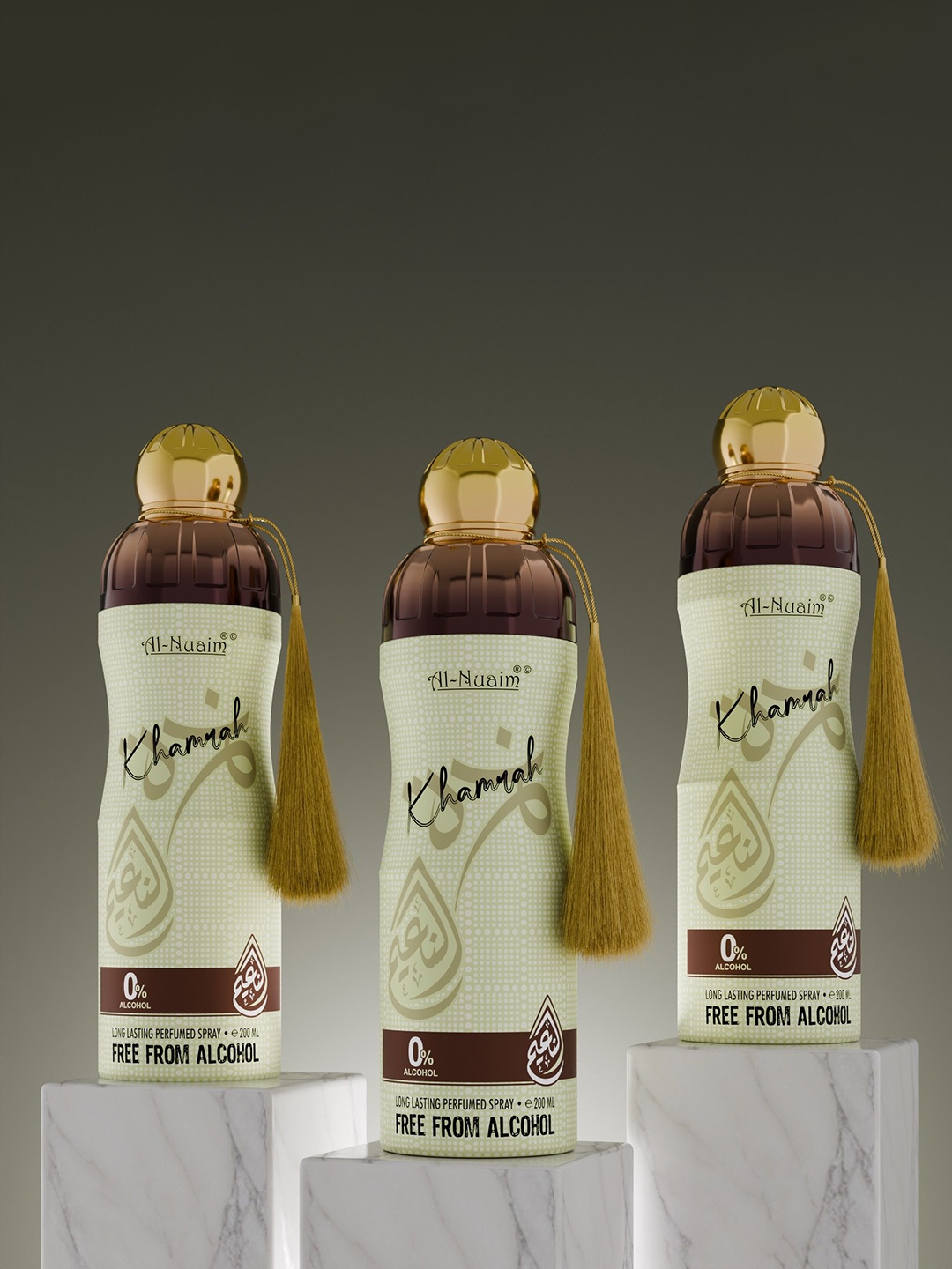 

Al-Nuaim Khamrah Set Of 3 Long Lasting Deodorant - 200ml Each, Multi