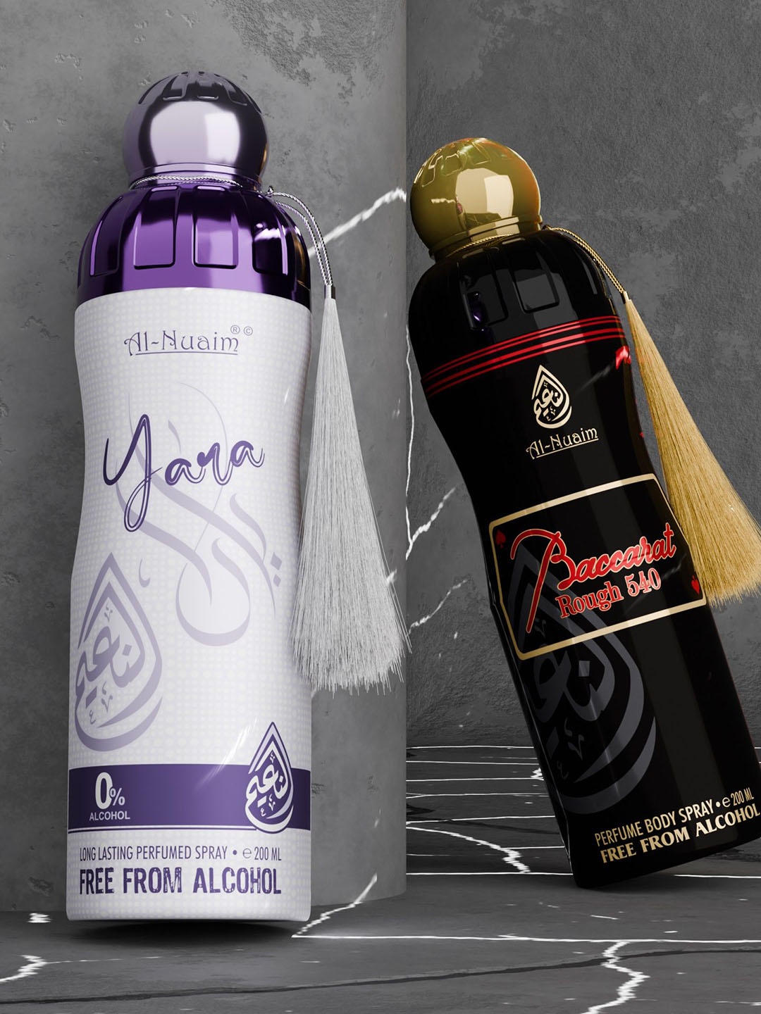 

Al - Nuaim Yara & Baccarat Pack Of 2 Long-Lasting Deodorant - 200ml, Transparent