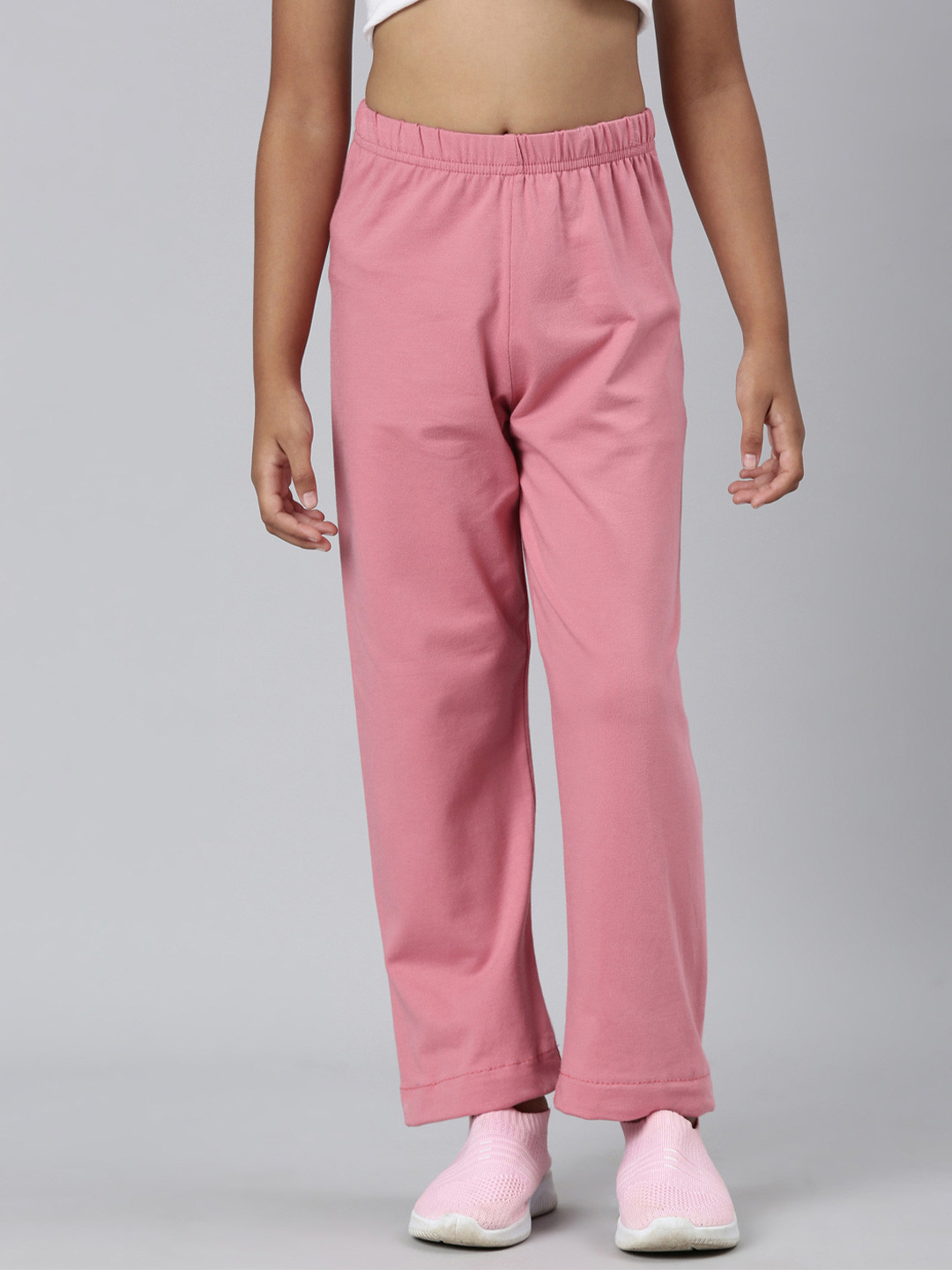 

Go Colors Girls Mid Rise Track Pants, Pink