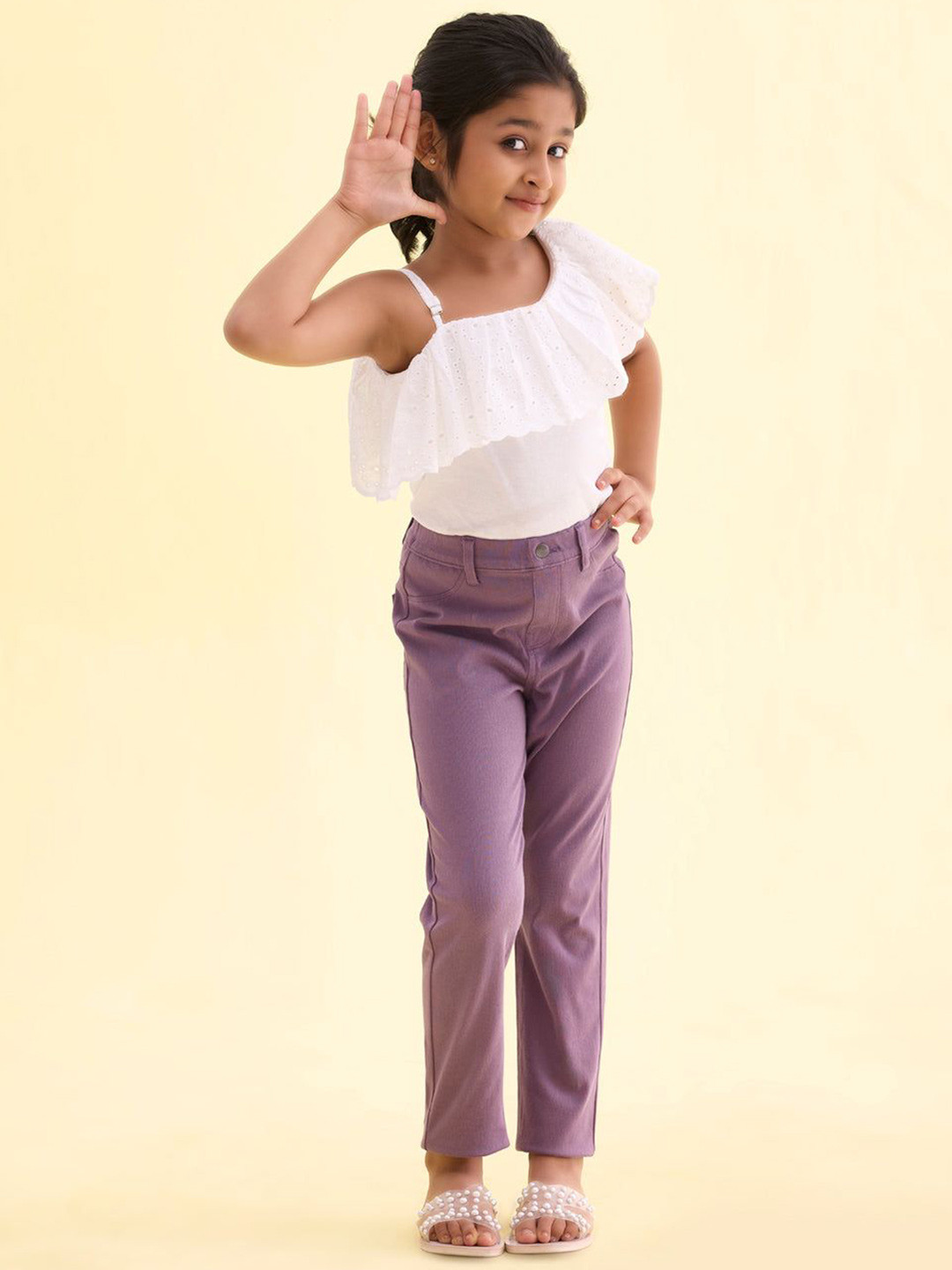 

Go Colors Girls Slim Fit Jeggings, Violet