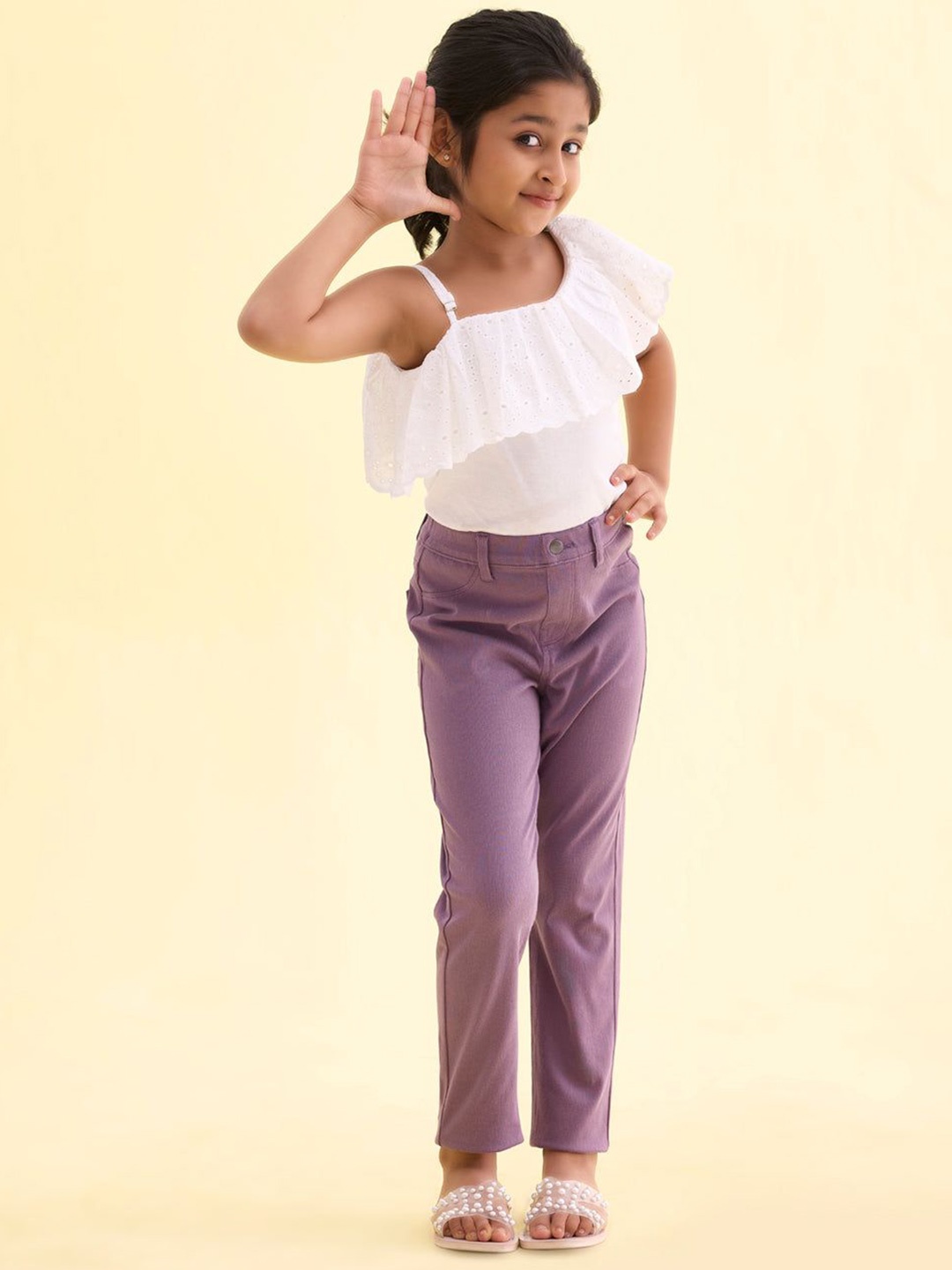 

Go Colors Girls Slim Fit Jeggings, Violet