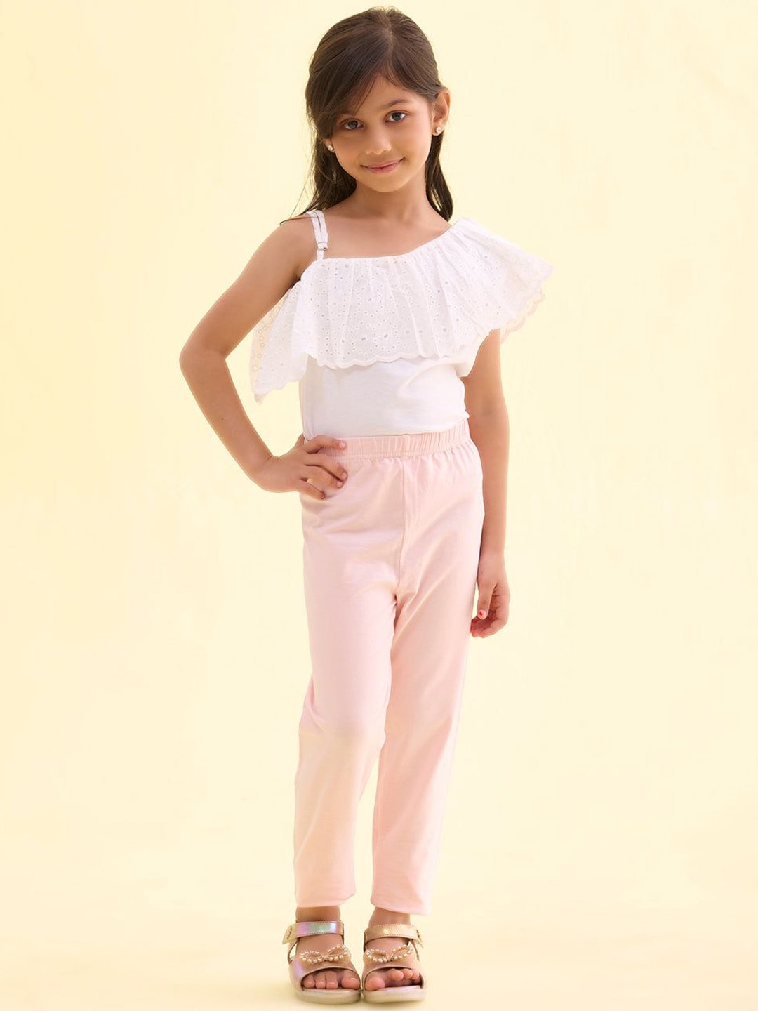 

Go Colors Girls Ankle-Length Leggings, Pink