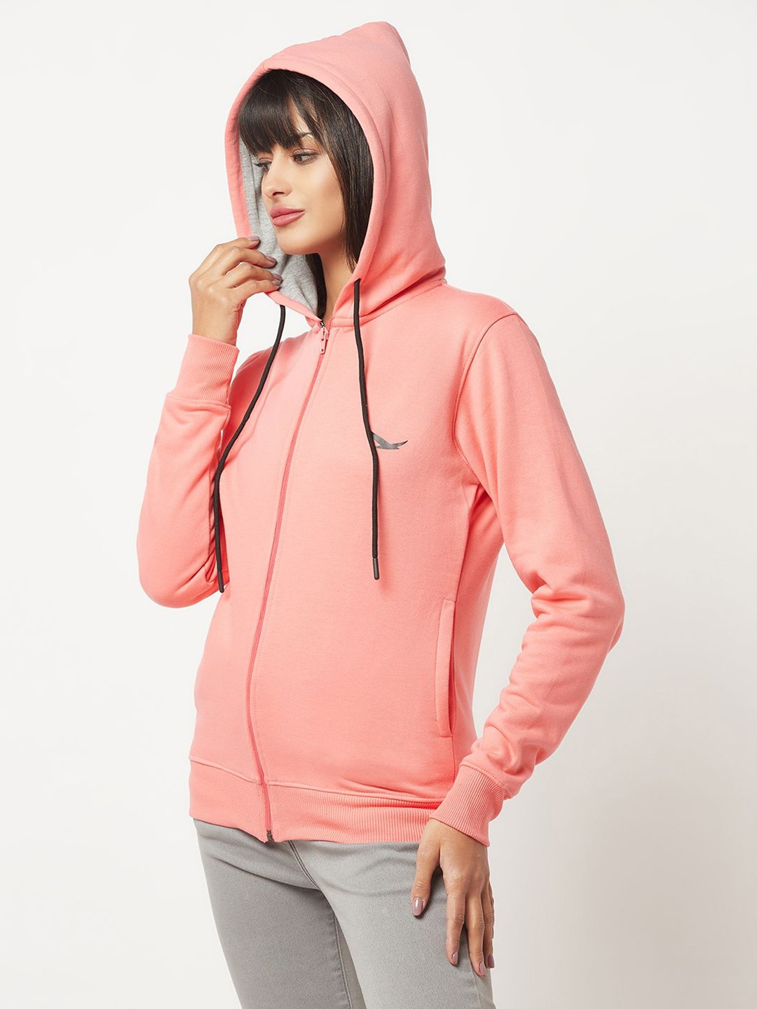 

HiFlyers Women Hooded Sweatshirt, Coral