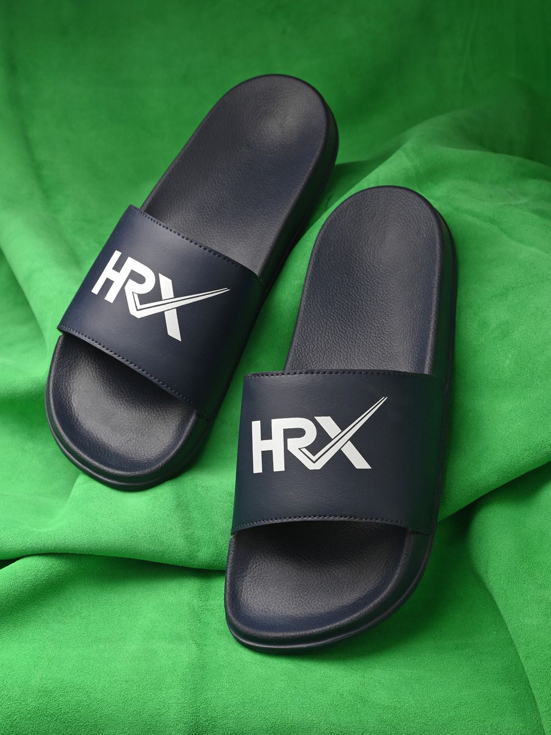 

HRX by Hrithik Roshan Men Printed Sliders, Navy blue