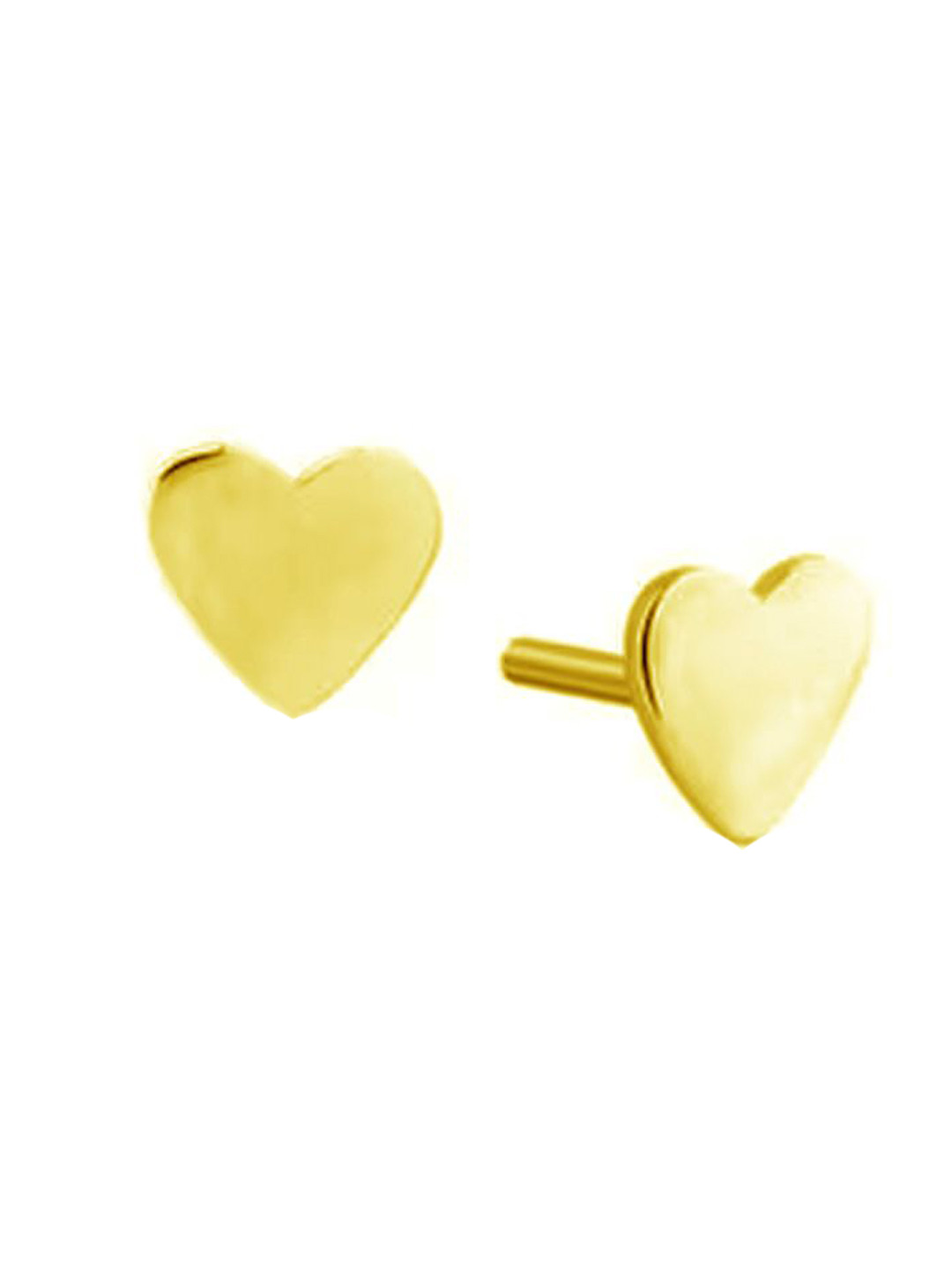 

Goldnera Heart Shaped Studs Earrings, Gold