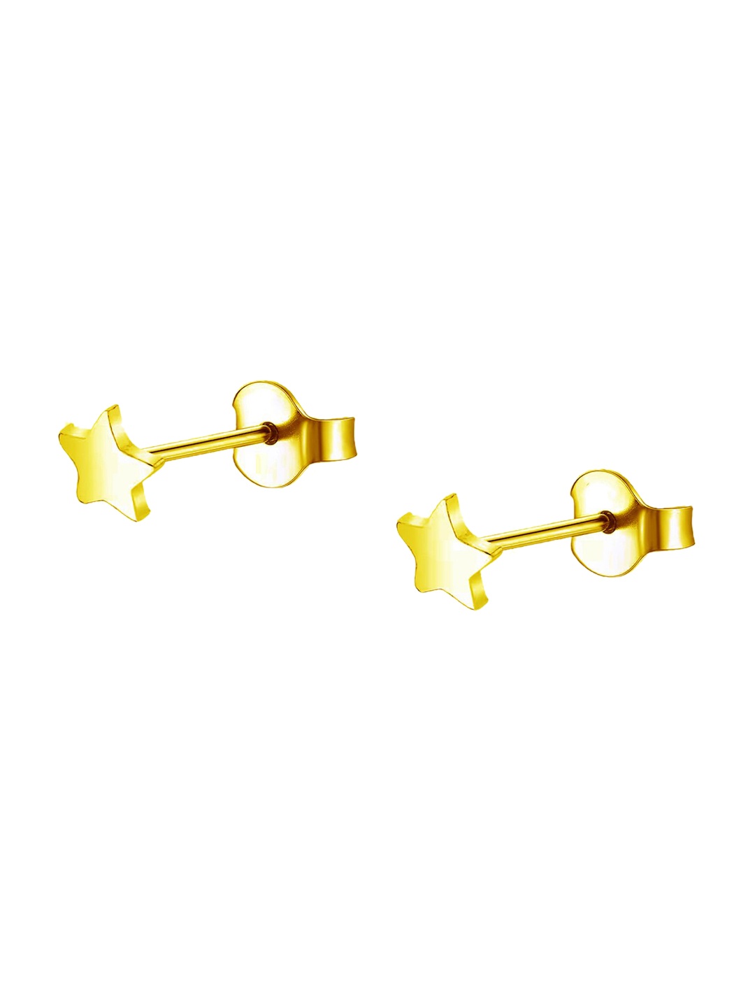 

Goldnera Star Shaped Brass Studs Earrings, Gold