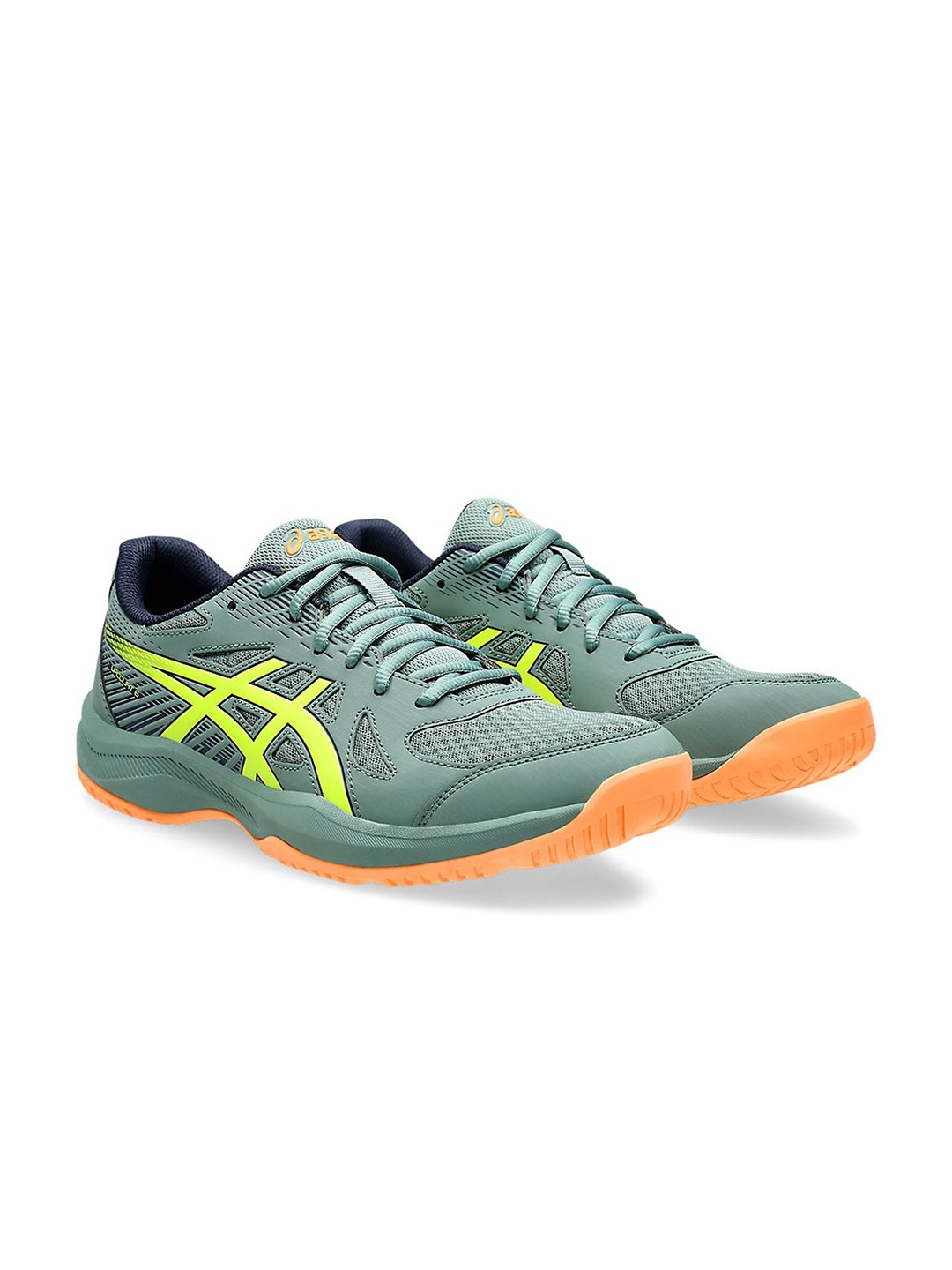 

ASICS UPCOURT 6 Men Textured Badminton Sports Shoes, Green