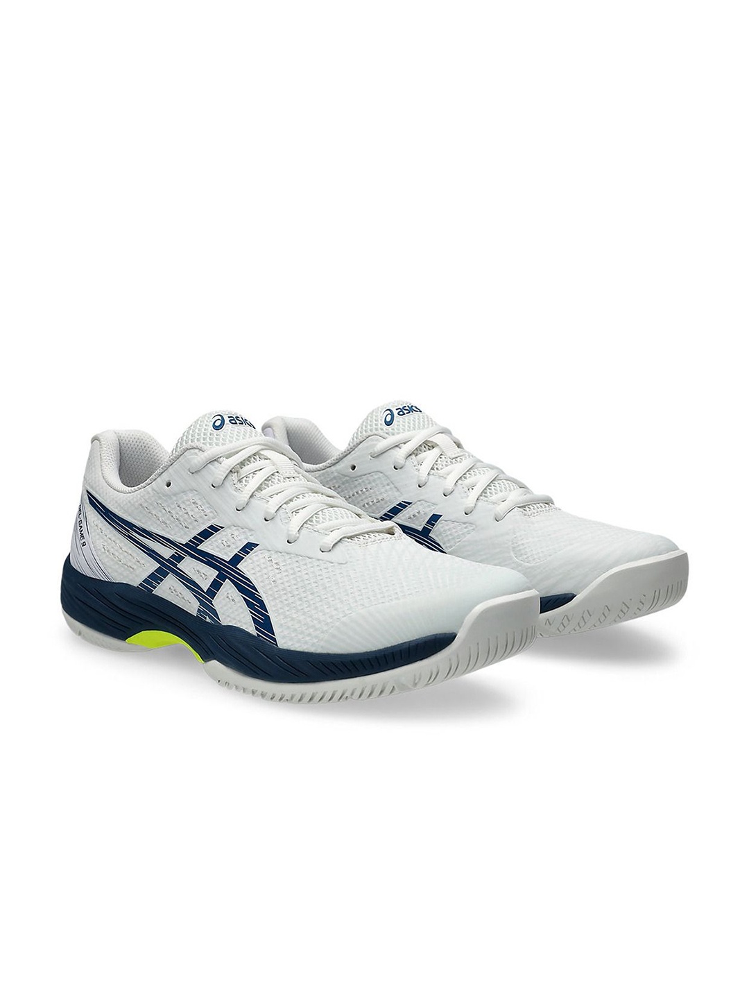 

ASICS GEL-GAME 9 Men Textured Non Marking Lace Ups Tennis Shoes, White