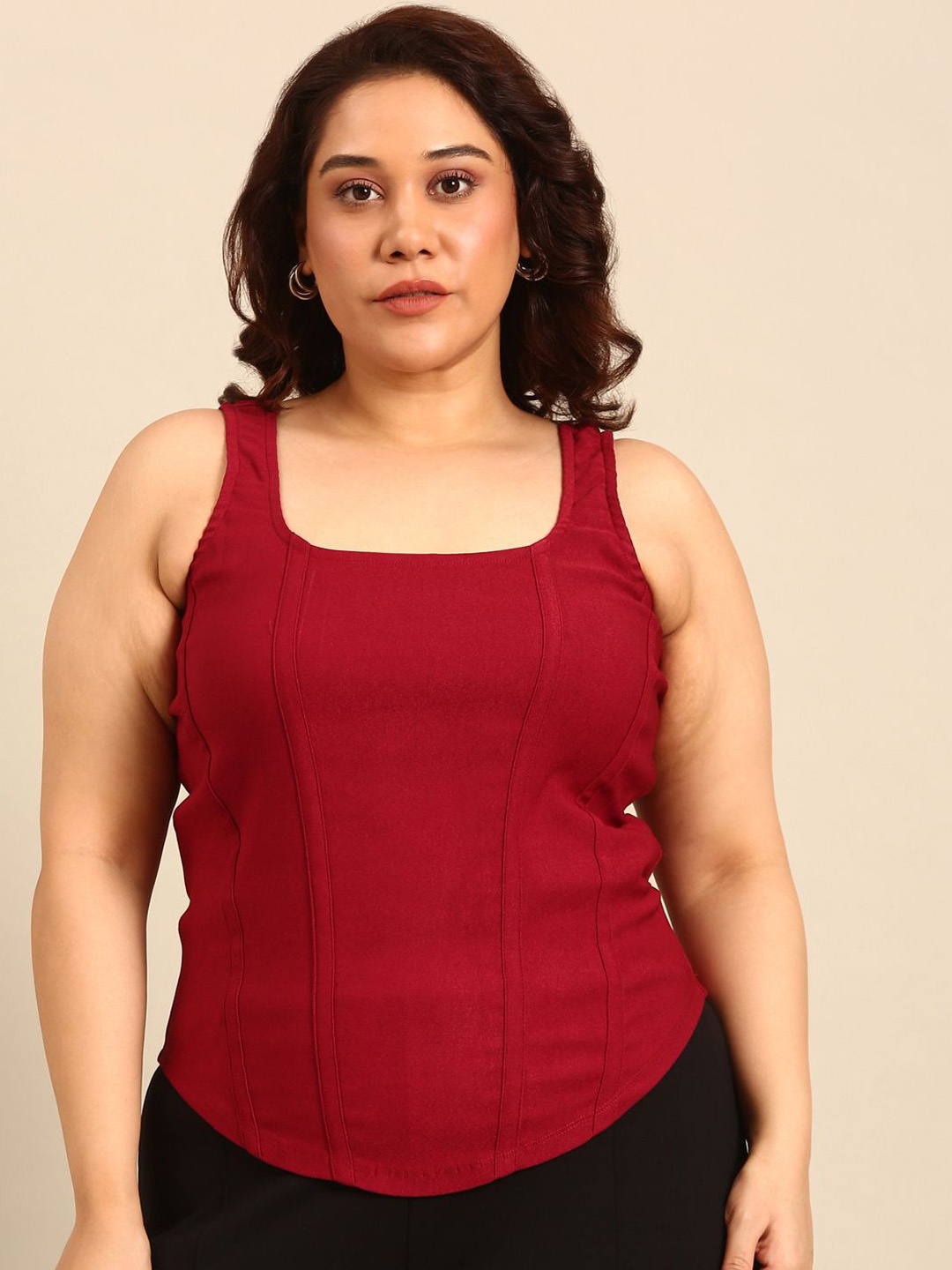 

The Pink Moon Women Corset Top, Red