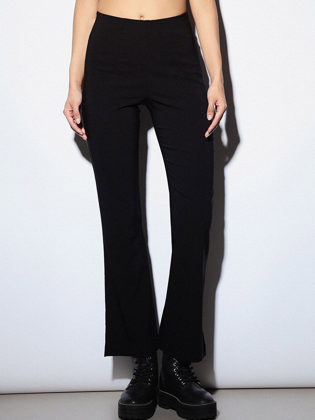 

ONLY Solid Ankle-Length Leggings, Black