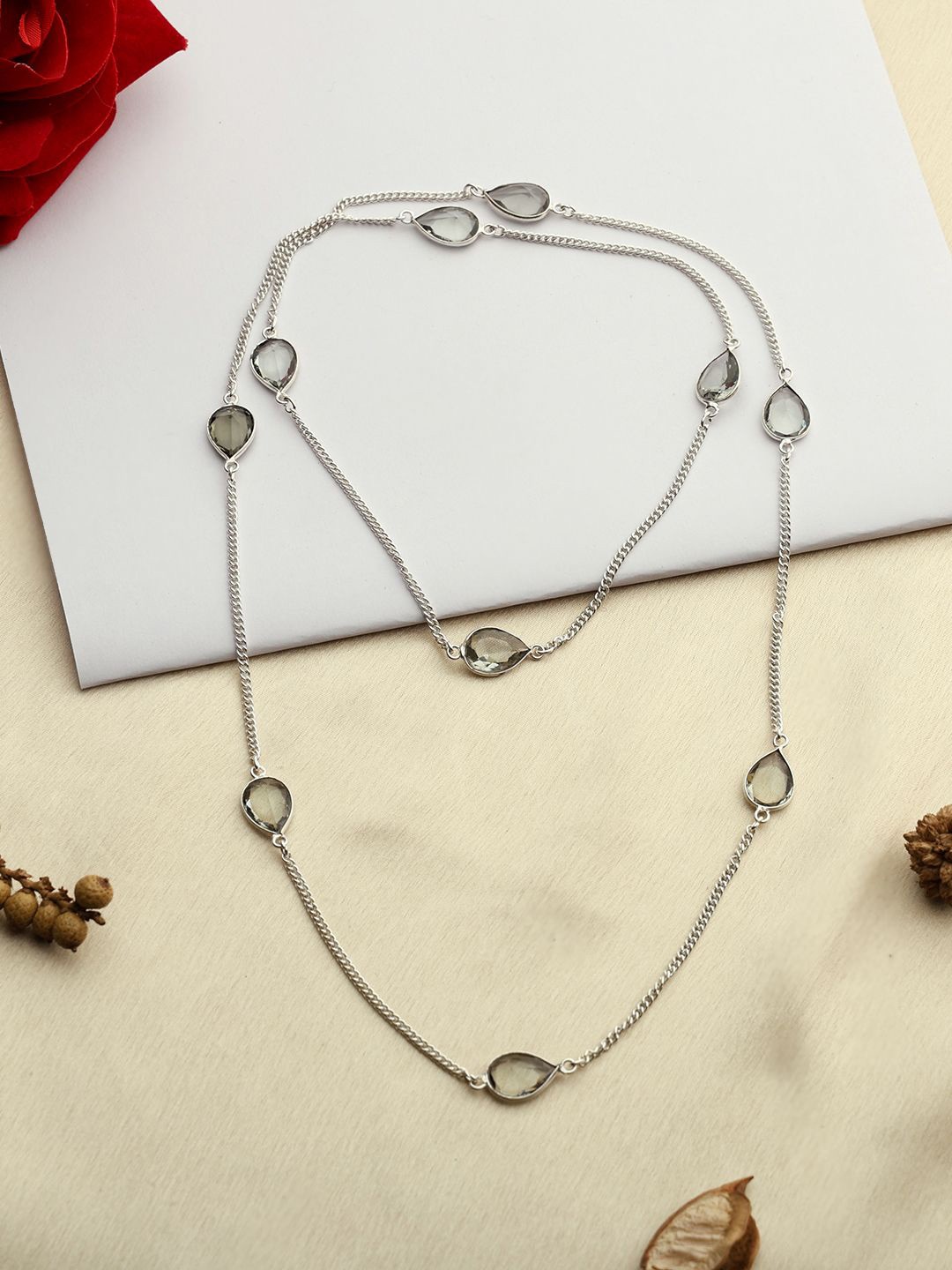 

VENI Silver-Plated 92.5 Silver Oxidised Chain
