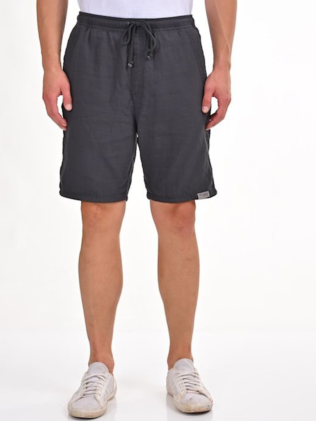 

POE Men Slim Fit Shorts, Steel