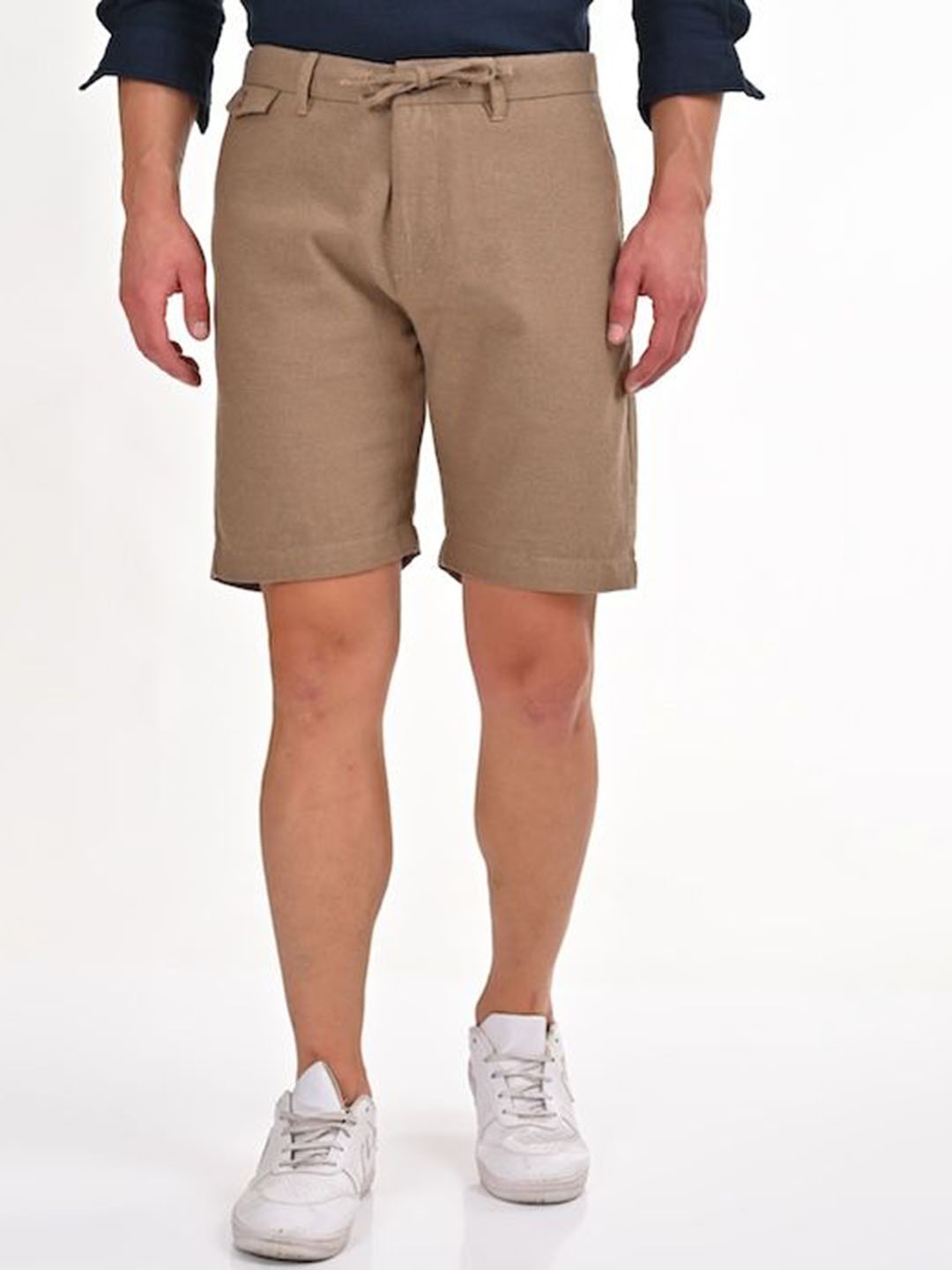 

POE Men Mid-Rise Slim Fit Shorts, Khaki