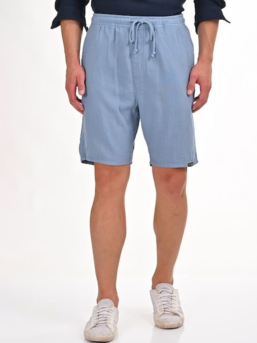 

POE Men Slim Fit Shorts, Blue