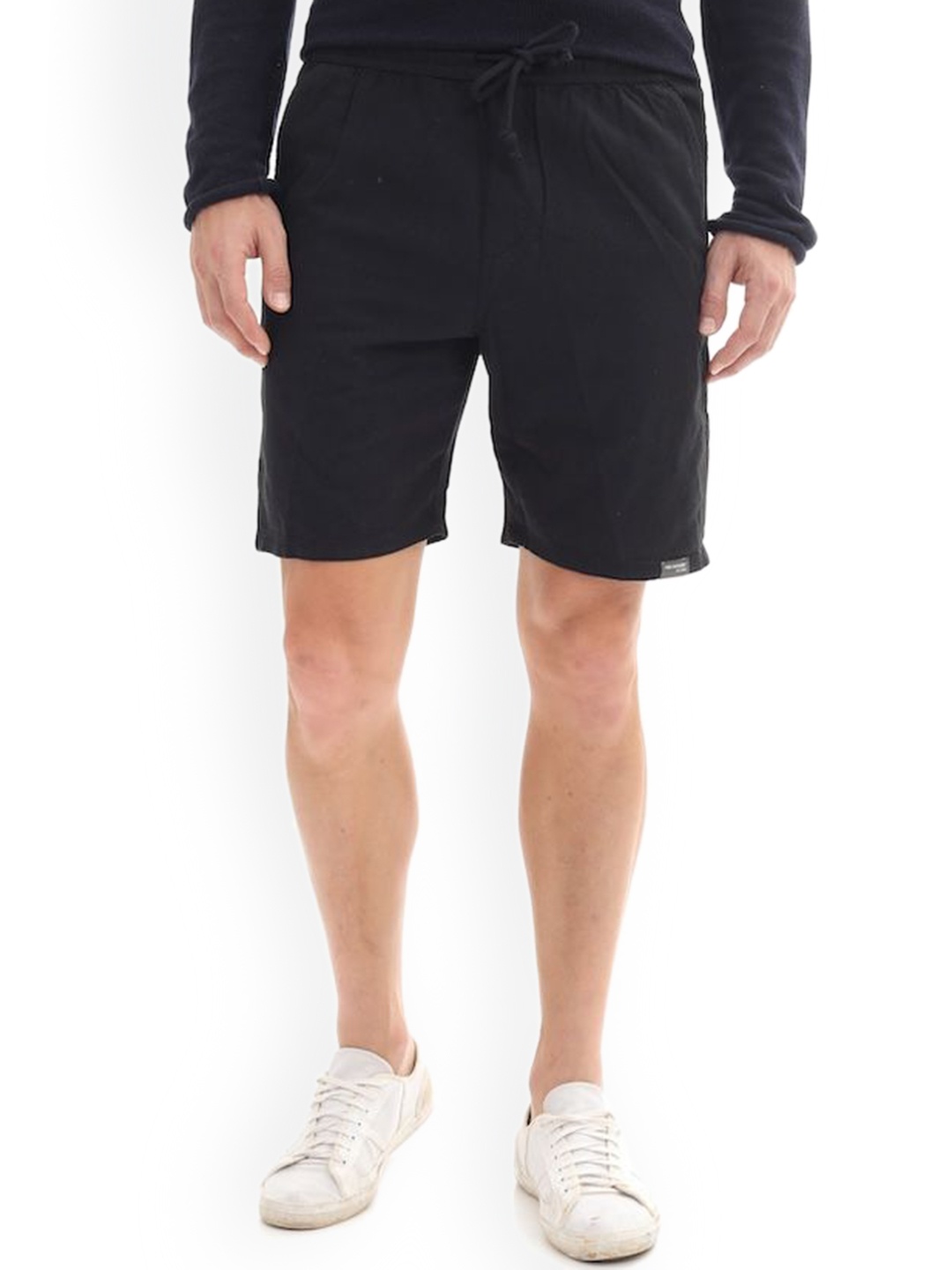 

POE Men Slim Fit Mid-Rise Shorts, Black