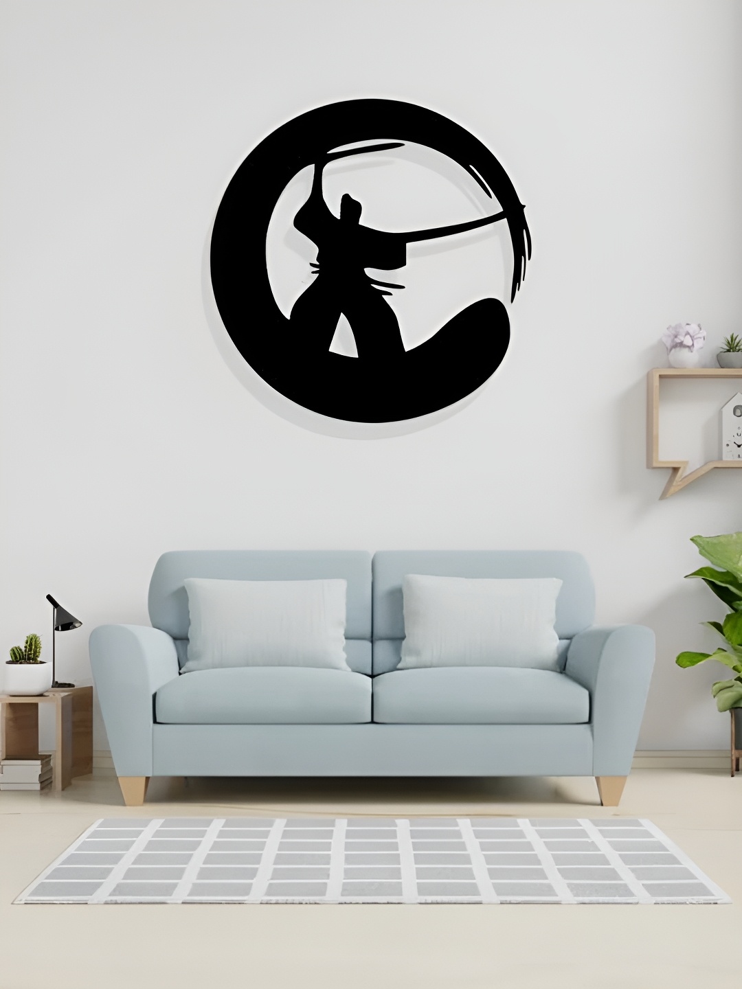 

ARTROOMS Black Samurai Warrior Printed Metal Wall Decor