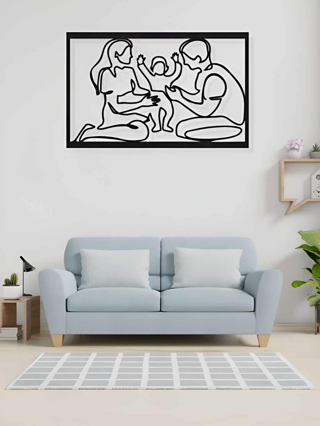 

ARTROOMS Black Family Printed Metal Wall Decor