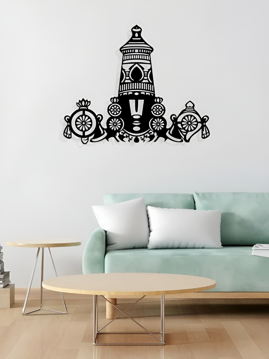 

ARTROOMS Black Lord Tirupati Balaji Metal Wall Decor