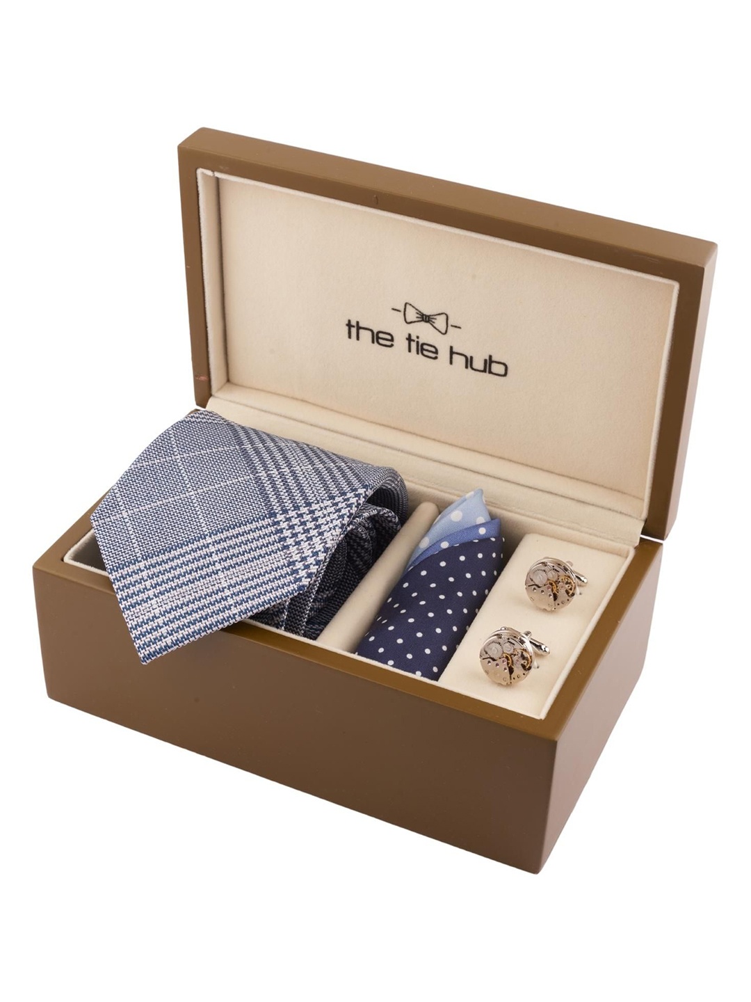 

The Tie Hub Men Accessory Gift Set of Necktie Combo set, Blue