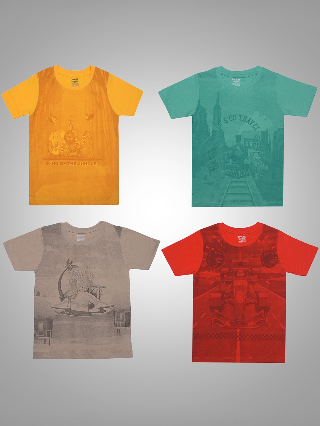 

Dollar Champion Kidswear Boys Pack Of 4 Graphic Printed T-shirts, Assorted