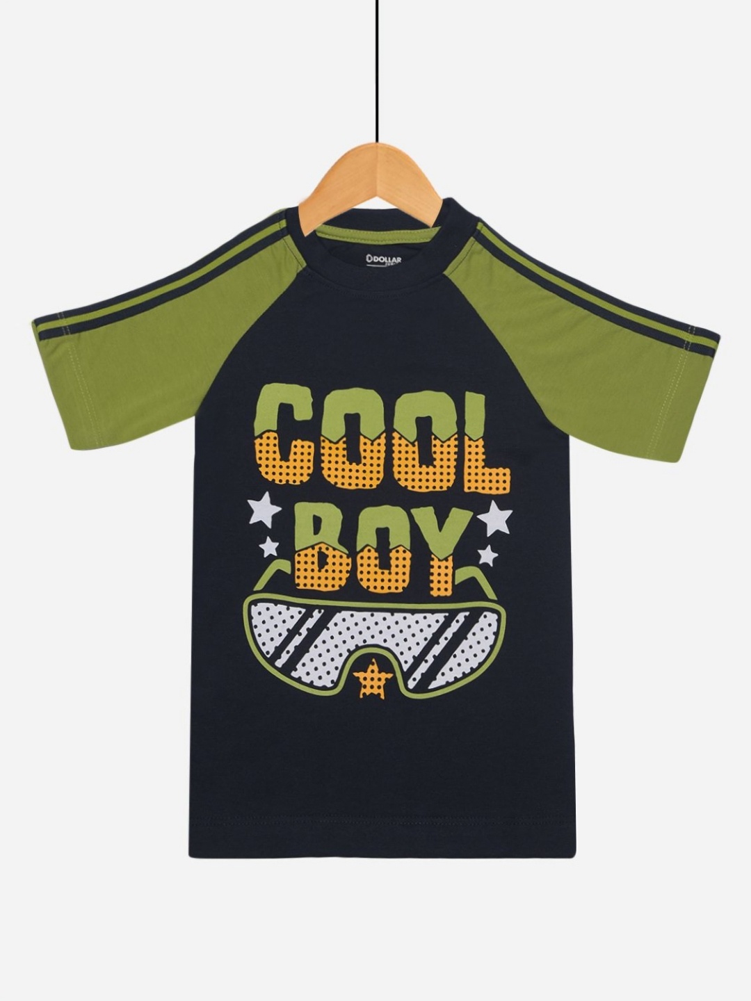 

Dollar Champion Kidswear Boys Graphic Printed Round Neck Cotton T-Shirt, Multi