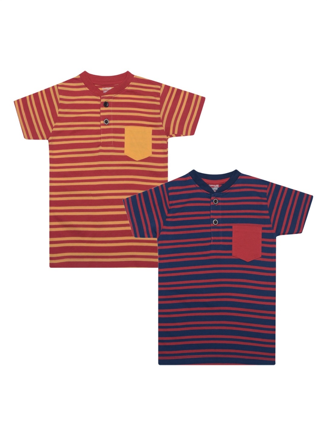 

Dollar Champion Kidswear Boys Pack Of 2 Striped Pockets T-shirt, Assorted