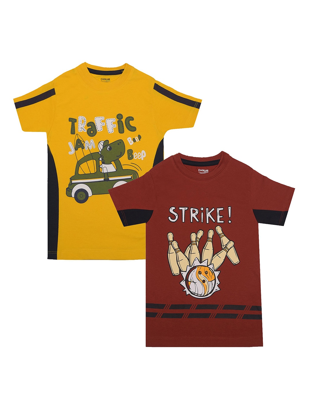 

Dollar Champion Kidswear Boys Pack Of 2 Graphic Printed T-shirt, Brown