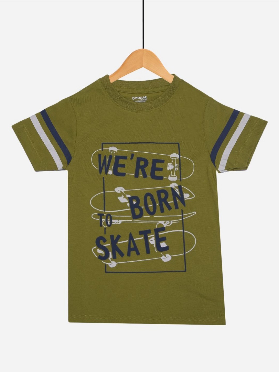 

Dollar Champion Kidswear Boys Typography Printed T-shirt, Green