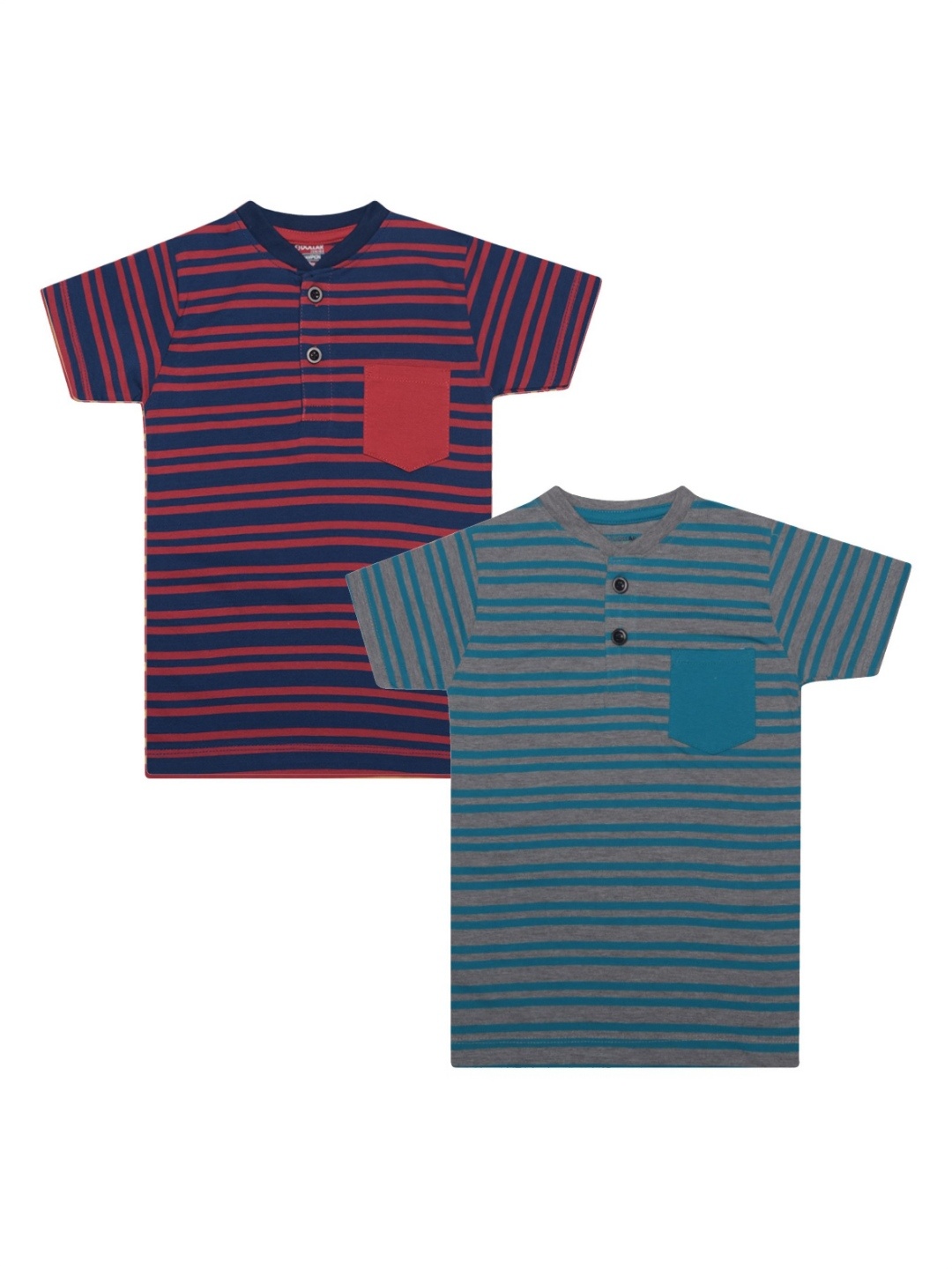 

Dollar Champion Kidswear Boys Pack Of 2 Striped T-shirts, Red