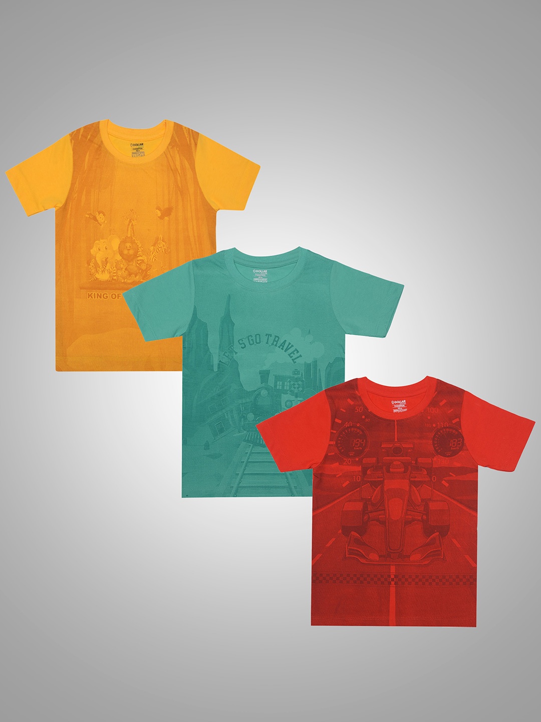 

Dollar Champion Kidswear Boys Pack Of 2 Graphic Printed T-shirts, Yellow