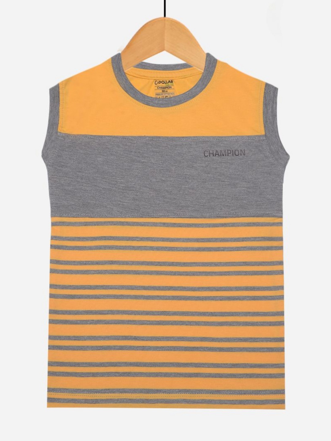 

Dollar Champion Kidswear Boys Striped T-shirt, Yellow
