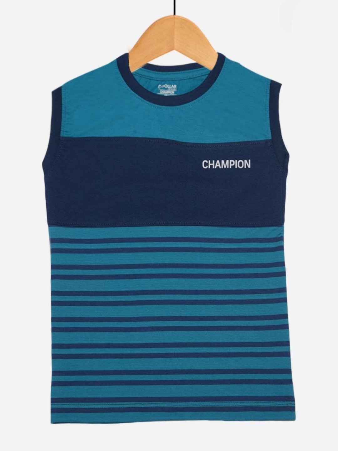 

Dollar Champion Kidswear Boys Round Neck Striped T-shirt, Blue