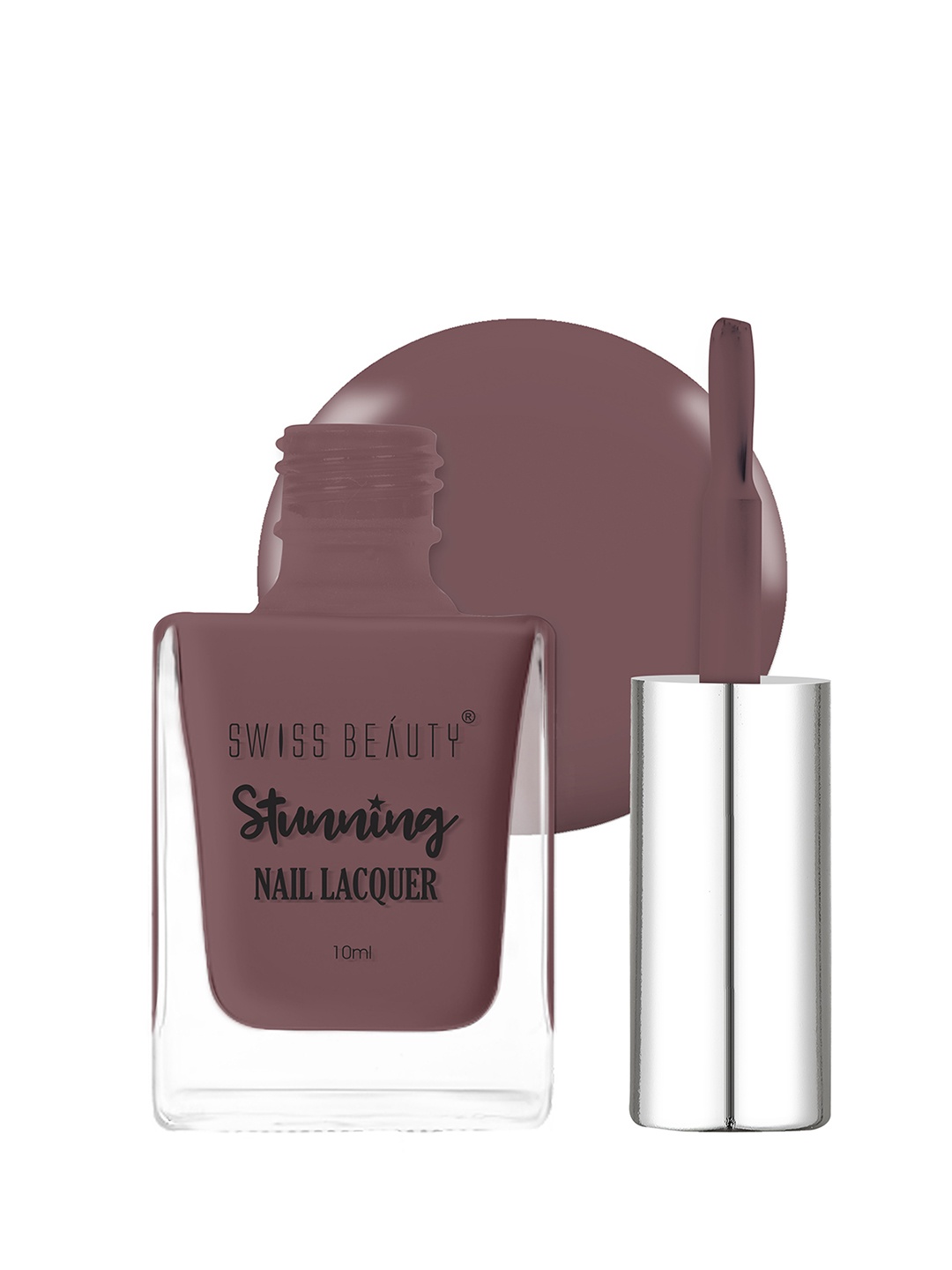 

SWISS BEAUTY Stunning Quick-Dry Nail Lacquer 10ml - Chestnut Brown 98, Purple