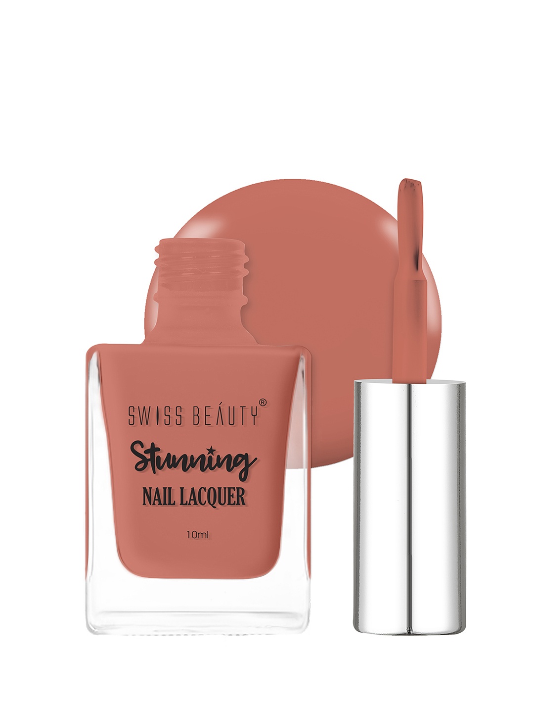 

SWISS BEAUTY Stunning Quick-Dry Nail Lacquer 10ml - Coral Love 107, Nude